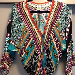 Colorful slowly bohemian top